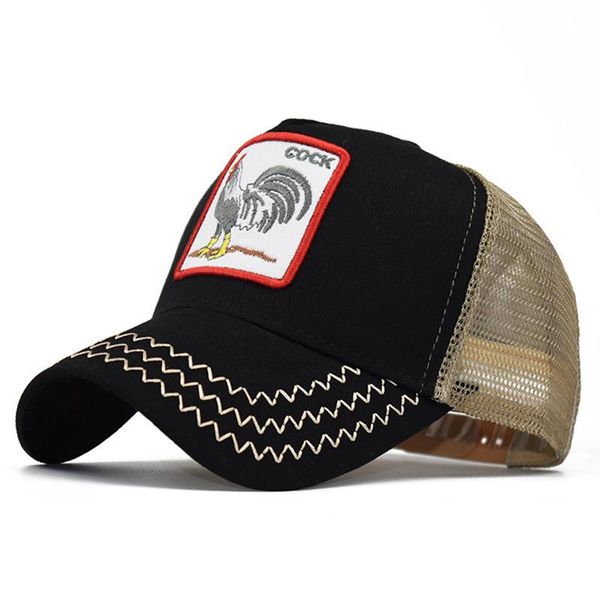 

beanies spring animal embroidery mesh cap baseball hat men's and women's hats street dance hip-hop peaked cross-border