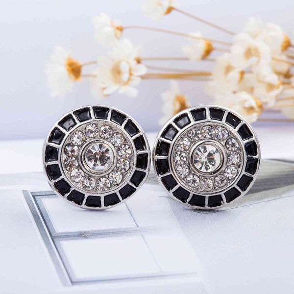 

new style inlaid with diamond fashion french point drill cufflinks sleeve stud 5kp, Silver