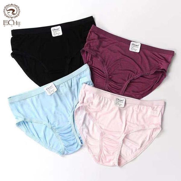 

women's panties leeche soft cotton under clothes-fitting girls underwear silky smooth mulberry lace lingerie color, Black;pink