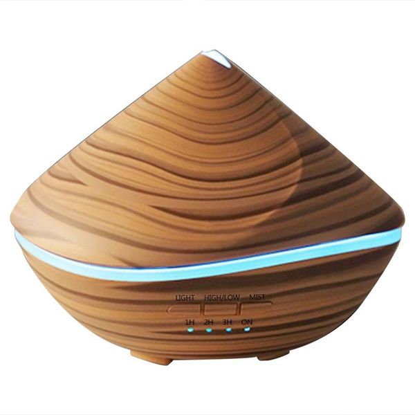 

500ml aroma essential oil diffuser ultrasonic air humidifier wood aromatherapy purifier 7 color change led night light for hom humidifiers
