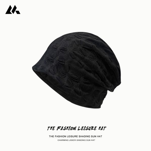 

casual street spring autumn fashion men's women's confinement nightcap summer hat thin, Black;white