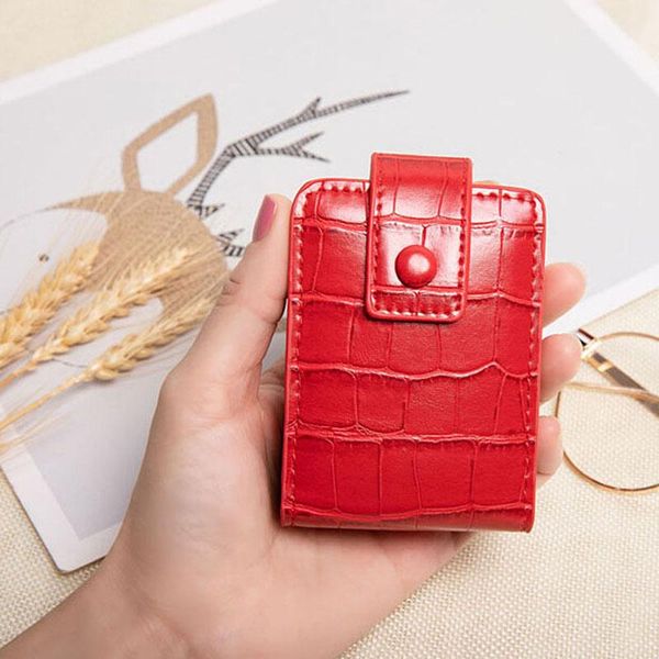

lipstick cosmetic bag with mirror makeup travel pouch organizer pu leather portable beauty case toolbox small storage cases bags &