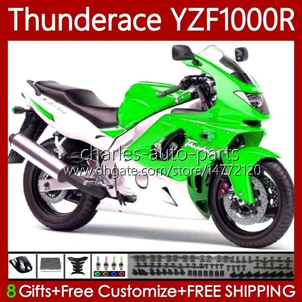 Corpo OEM per YAMAHA YZF1000R Thunderace YZF 1000R 1000 R 96-07 Carrozzeria bianco verde 87No.133 ZF-1000R 96 97 98 99 00 01 YZF1000-R 02 03 04 05 06 07 Kit carenature 1996 2007