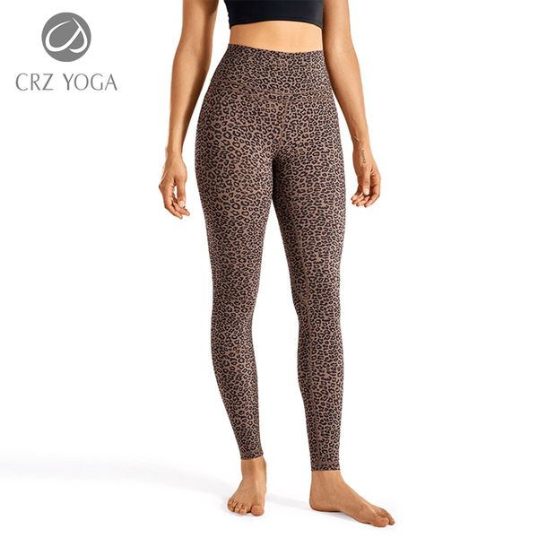

crz yoga womens buttery soft high waisted yoga pants full-length athletic workout leggings naked feeling -28 inches, Black
