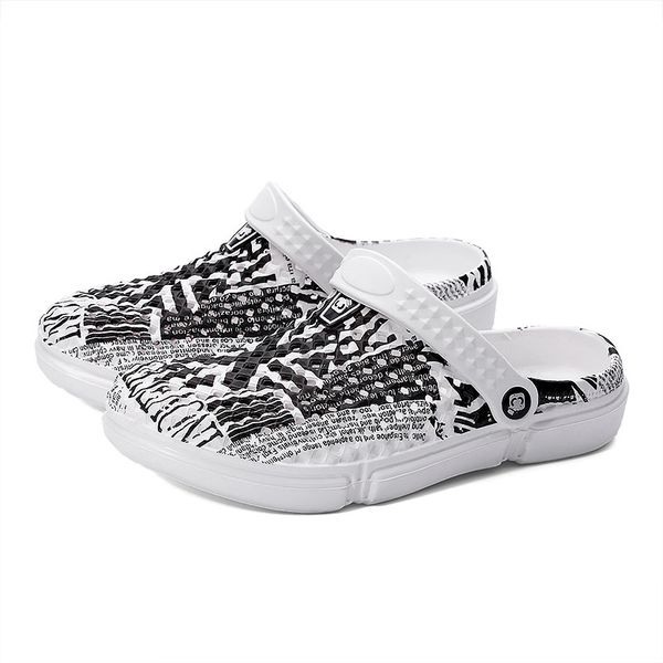 

slippers comfortable brand beach men slide sandals, Black