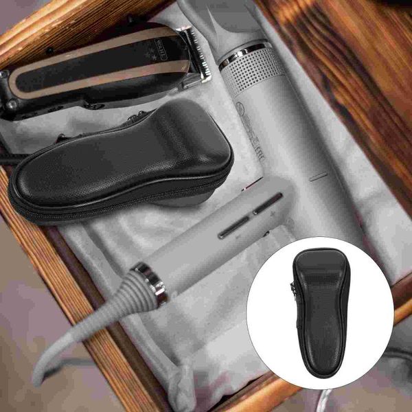 

storage bags 1pc travel razor case durable beard shaver bag portable (black)