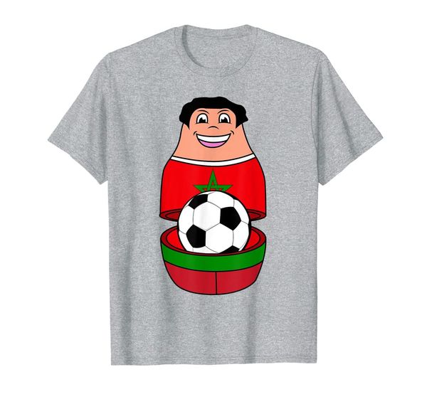 

morocco soccer mascot shirt | cool russian nesting doll gift, White;black