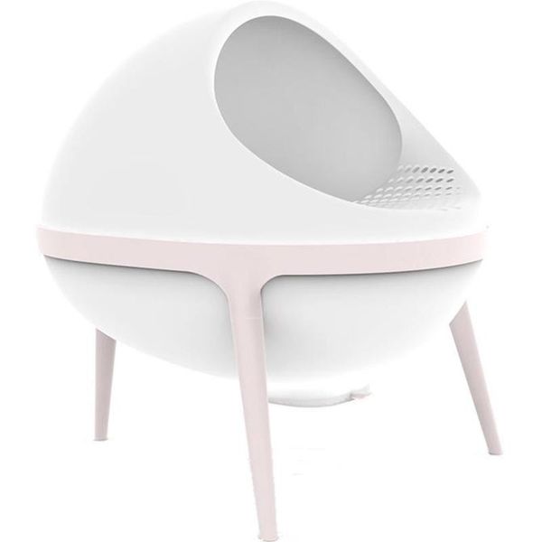 

cat carriers,crates & houses ins litter basin large semi-closed toilet innovative cleaning mode magnetic ring leakage sand supplies pet