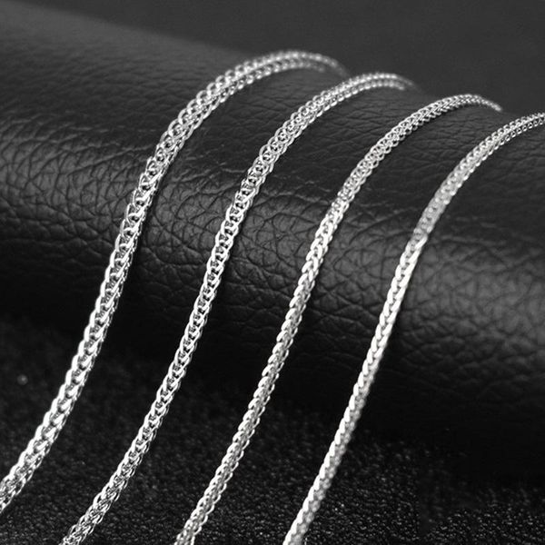

chains s925 sterling silver necklace for men and women simple fashion elegant couple jewelry