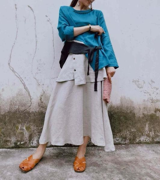 

women's blouses & shirts women loose cotton linen embroidered blouse ladies solid color female summer 6uy2, White