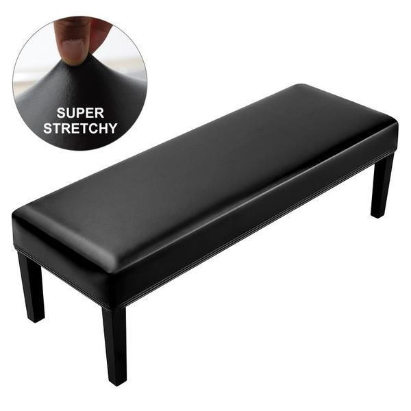 

chair covers pu leather bench waterproof upholstered slipcover removable washable seat protectors for living room