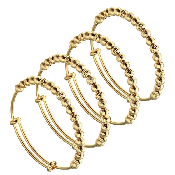 Этническое золото цвет Дубай роскошный манжеты браслеты шариковые бусины браслеты ювелирных изделий Любители дня рождения подарки