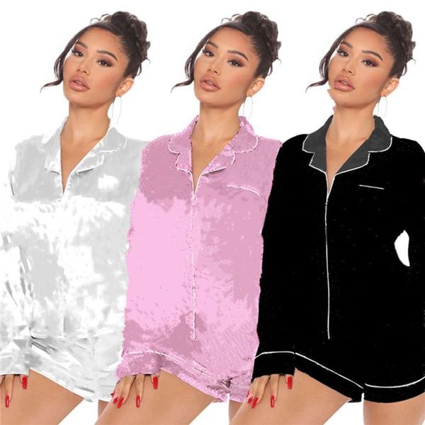 

women's women underwear ladies sleepwear nightdress two piece pajamas long sleeve nightgown s-2xl 3colors letter print nightclothes eve, Black;red