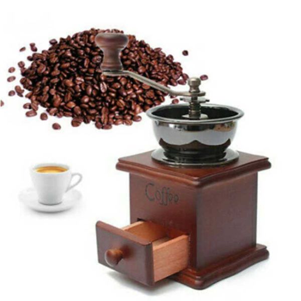 

manual coffee grinders wooden vintage antique bean mill windmill hand crank grinder