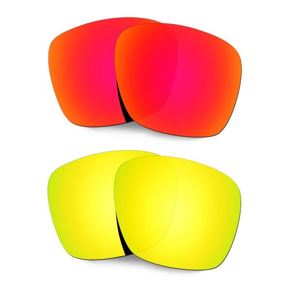 

sunglasses hkuco polarized replacement lenses for xl red/gold 2 pairs, White;black