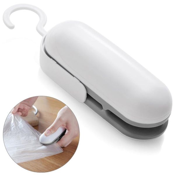 

portable mini bag 2 in 1 cutter heat for plastic bags storage hand pressure sealing machine clips