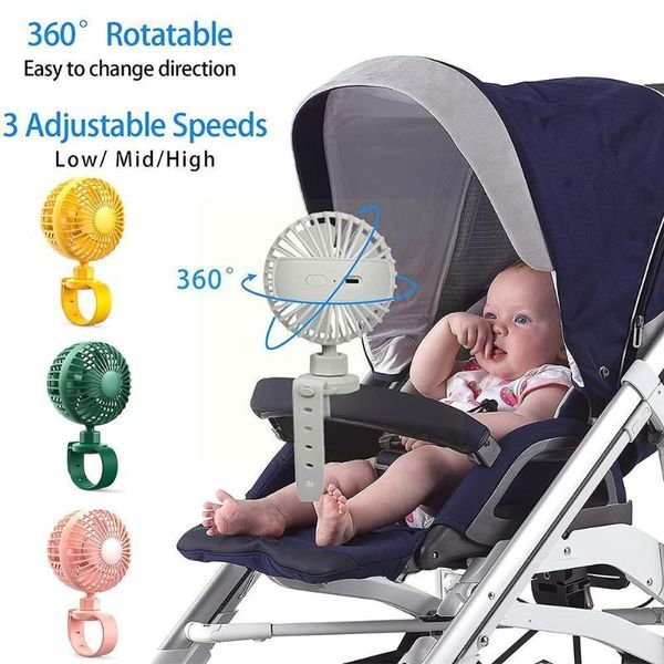 

stroller parts & accessories summer baby trolly portable cooling fan built-in battery born usb mounted air mini cooler rechargeable hand s8l