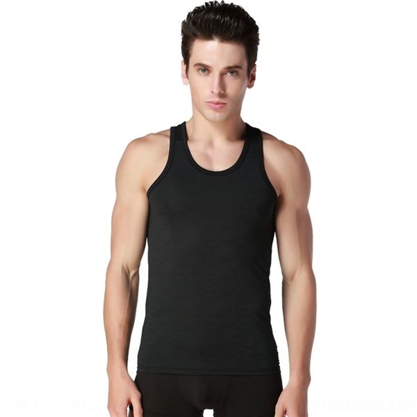 

Un7e summer womenslimmen' cotton round neck sports bottomed men' tank tops fitness vest slim i-shaped vest, White;black