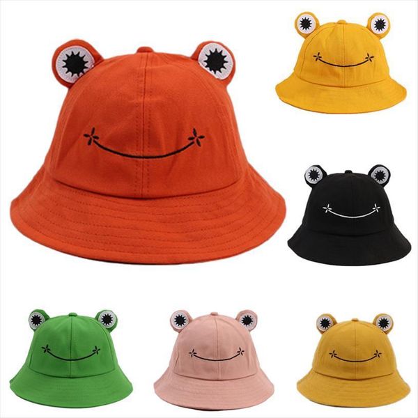 

Cute Funny Frog Casual Bucket Hat For Women Fashion Beach Sun Man Fishing Fisherman Teen Girl Hip Hop Bob Panama, Blue;gray