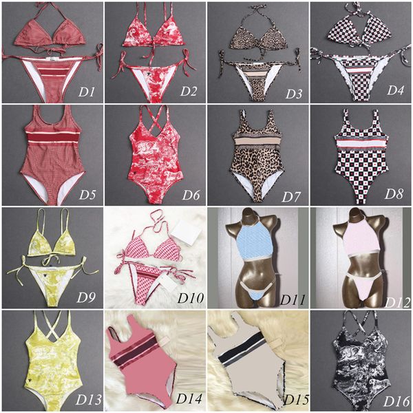 

selling bikini set women fashion swimwear for summer beach travel letter printed swimsuit bandage bathing suits