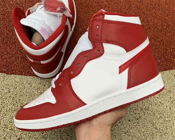 

shoes high og jumpman 1 1s white red basketball running trainers sneakers