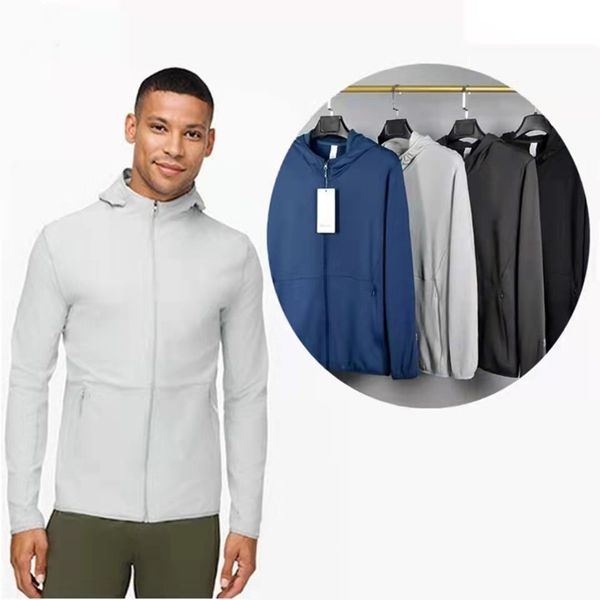 

sportwear men hoodie hooded designer yoga clothes swiftly tech sport mens long sleeved running quick drying fitness high elastic hoodies, Black