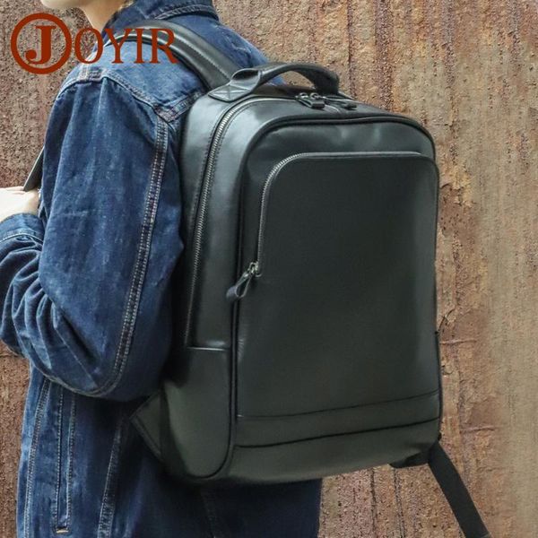 

backpack joyir men's genuine leather male designer school travel 15.6" lapcowhide