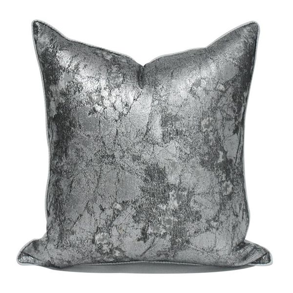 

cushion/decorative pillow light luxury cushion cover high precision embroidery car el sofa throw pillows case silver gray geometric abstract