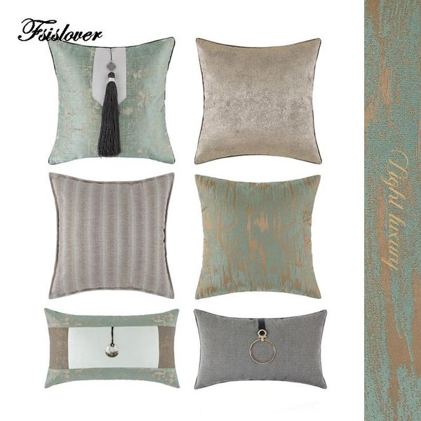 

luxury jacquard cushion cover skinny fabric waist pillowcase chinoiserie style home deco pillow cases cushion/decorative