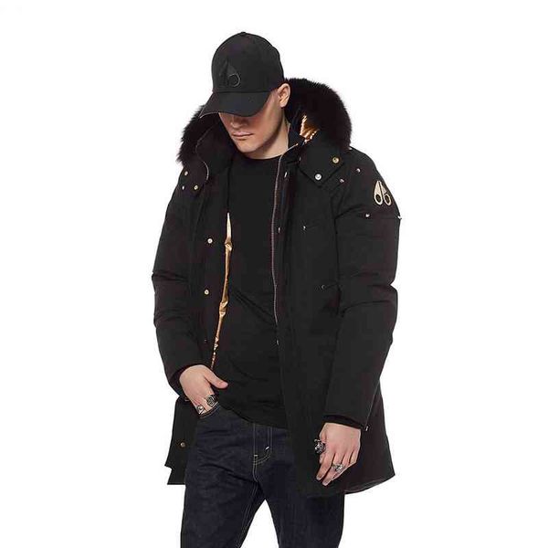

cotton swab shang scissorhands winter more men hooded in heavy hair get long park down jacket, Black