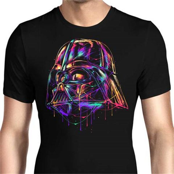 

lazy style color cool skull print pattern round neck men and women comfortable loose casual short-sleeved t-shirt, White;black