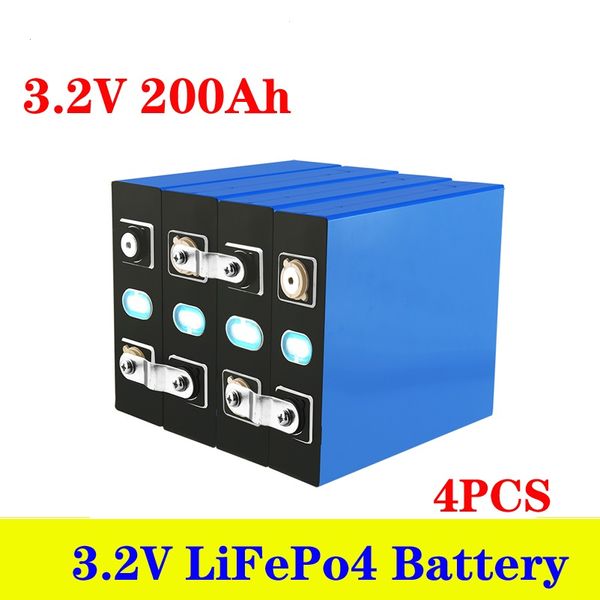 3.2V 200AH LIFPO4 Bateria Lithium 600A 3C High Drenagem para DIY 12V 24V 48V Inversor Solar Veículo Elétrico Carro de Golfe