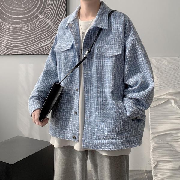

men's jackets small fragrant wind lapel casual loose jacket trend high street couple wild long-sleeved korean male, Black;brown