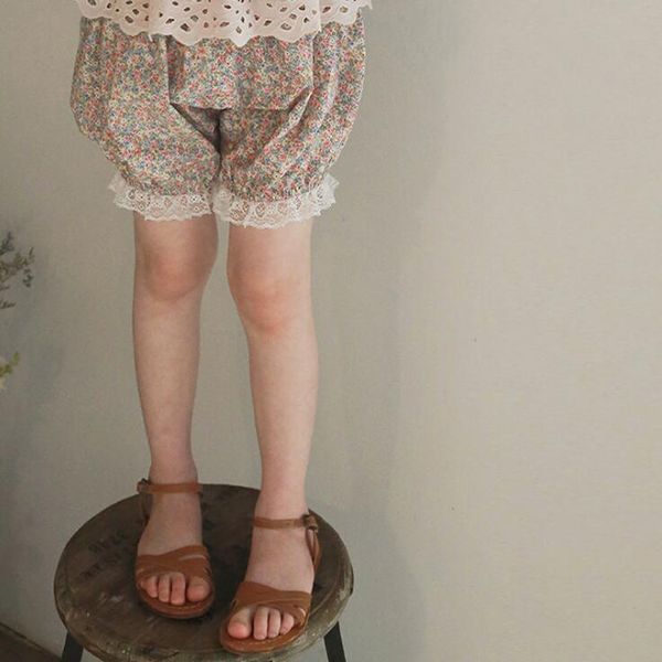 

style girls printed shorts summer cotton fashion kids 2-7 years ye458, Black