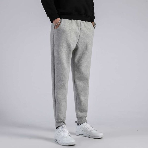

feibaiqiu winter style cashmere pants thickened guard pants large casual sweatpants, Black