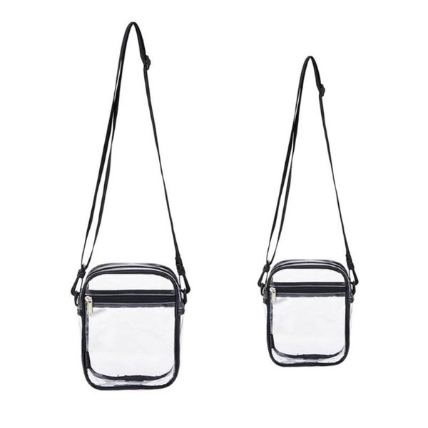 

outdoor bags 1pc clear plastic tote bag transparent pvc waterproof crossbody handbag shoulder camping hiking traveling