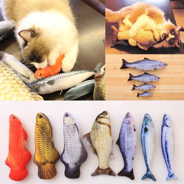 

cat toys catnip for cats simulation fish plush pet chew toy pillow