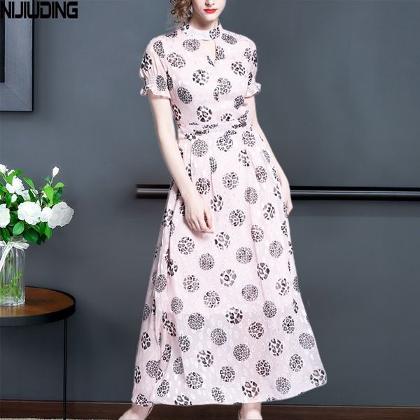 Verão Francês Pés Do Vintage Bare Fada Vestido Floral Moda Cintura emagrecimento Vestidos Longo Swing Selvagem 210514