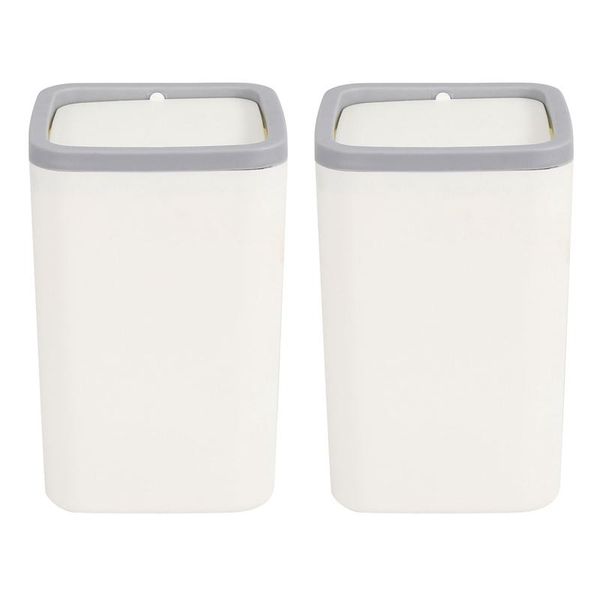 

waste bins 2x bin small trash can mini deskashcan tabletrashbox for desk car gray