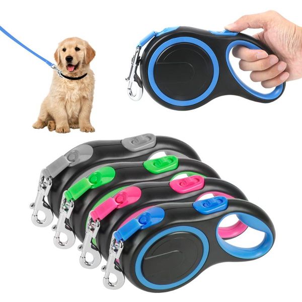 

dog collars & leashes for large dogs leash rope nylon big walking leads automatic extending retractable 3m/5m/8m long strong pet