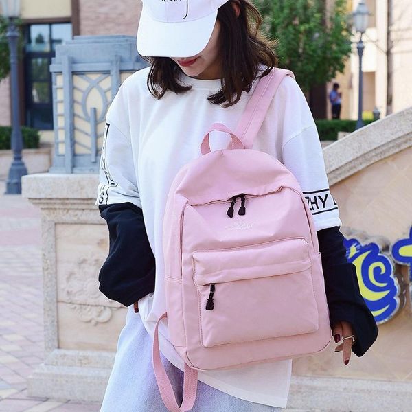 

outdoor bags double shoulder bag female college style leisure lovely student embroidery letter large capacity logo