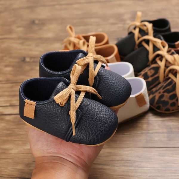 

born baby shoes girls boys soft warm leather prewalker anti-slip sports sneakers rubber sole casual first walkers
