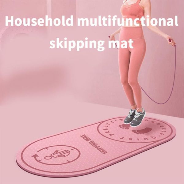 

yoga mats 1 pcs thicken absorption mute skipping rope mat home indoor fitness non-slip tpe sports