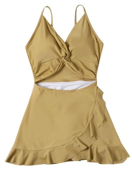 

one-piece suits swimwear bathing suit women's springs small bust gathering belly covering slimming-south korea conservative boxer