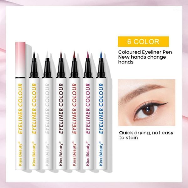 

color colorful long-lasting liquid eyeliner pen green white matte eye cosmetics not blooming smooth makeup tools tslm21