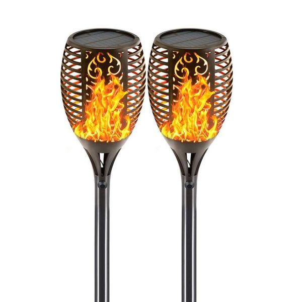 

solar lamps thrisdar 96 led flame torch light waterproof garden flickering landscape lawn lamp outdoor pathway