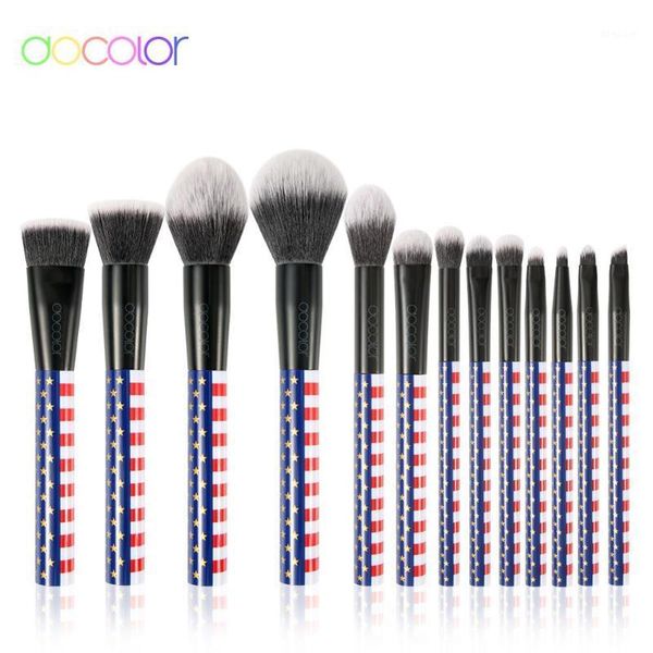 

docolor professional 13pcs makeup brushes set comestic powder foundation blush eyeshadow eyeliner lip make up brush beauty tool1