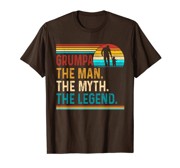 

mens grumpa man myth legend shirt gifts from wife son daughter, White;black