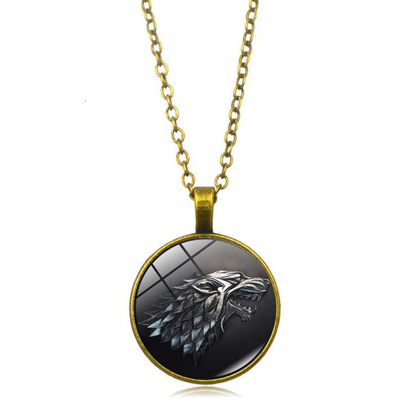 

accsori power game time necklace metal glass pendant, Silver