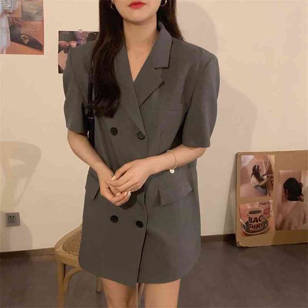 

casual dresses summer office lady plus size femme chic solid notched all match slim brief mini vestidos o01a, Black;gray